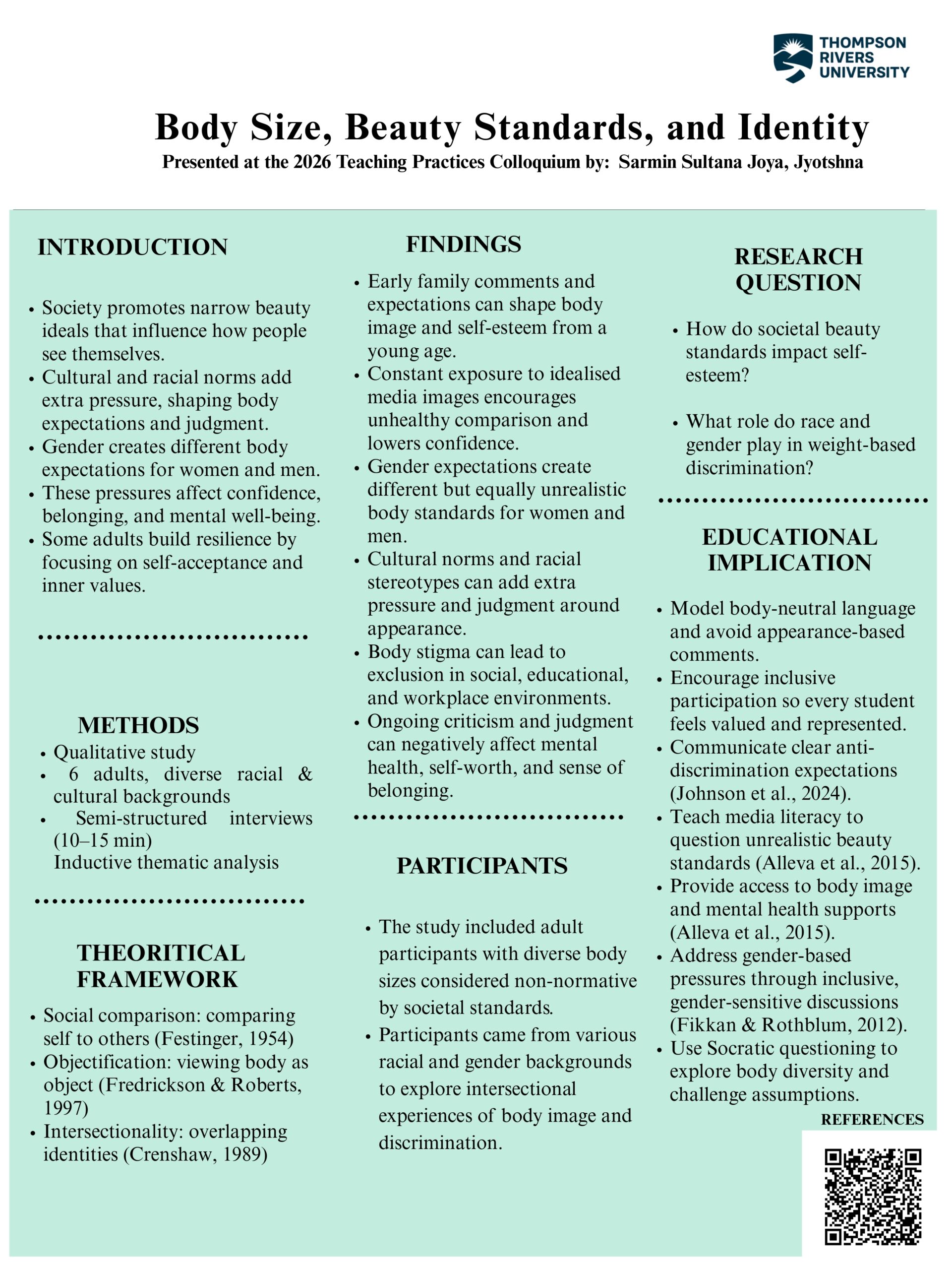 Body Size, Beauty Standards, and Identity: Supporting Belonging In Learning Space